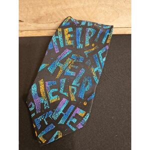 VTG The Beatles Help Necktie 100% Silk Made in USA 1991 Tie